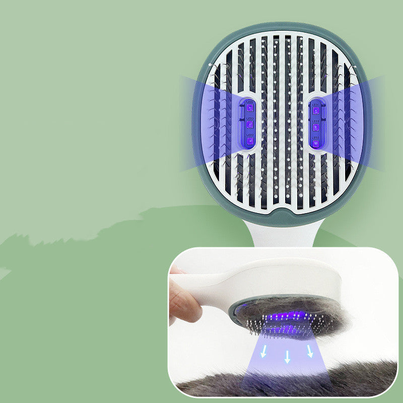 Nettoyage du peigne pour animaux afin d'éliminer les poils morts