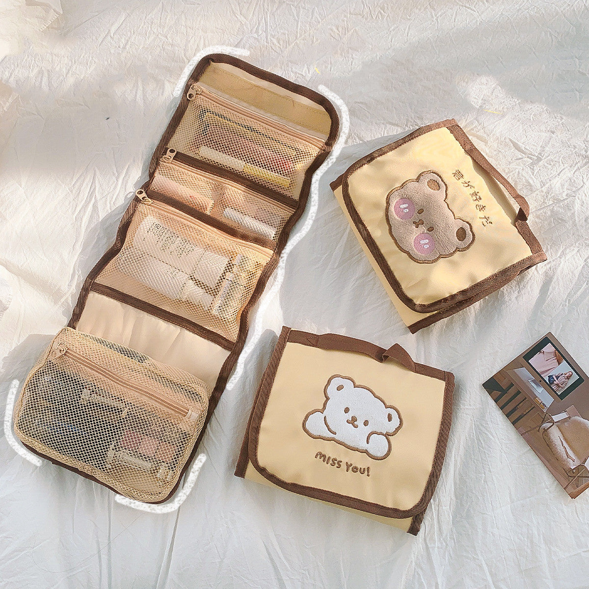 Portable Large Capacity Cute Folding Makeup Storage Bag