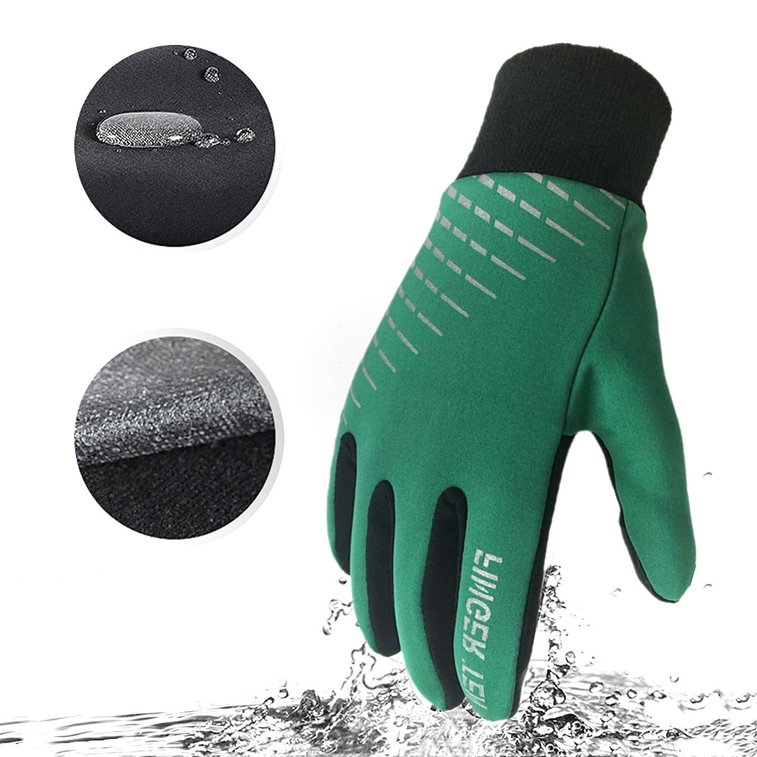 Gants de sport d'extérieur en polaire pour football et équitation avec écran tactile