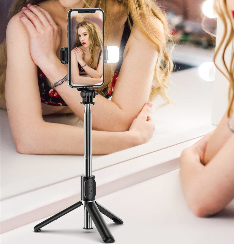 Compatible with Apple, Longer Bluetooth Selfie Stick Tripod Multi-function