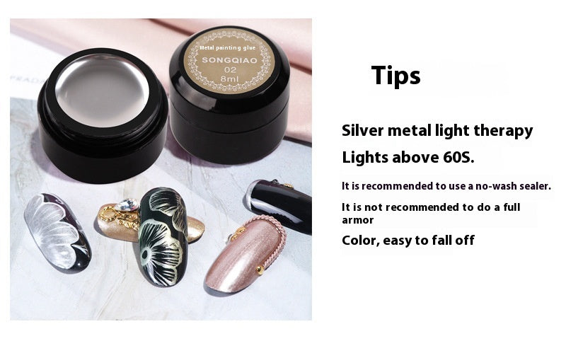 Colle Métallique Vernis à Ongles Japonais UV