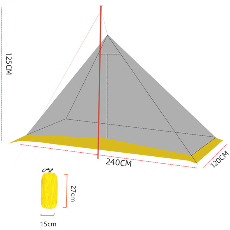 Nylon Tent Double Net Yarn Breathable Without Rod Inner