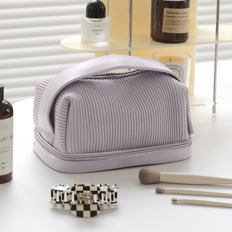 Trousse de maquillage « Cream Toast » grande capacité