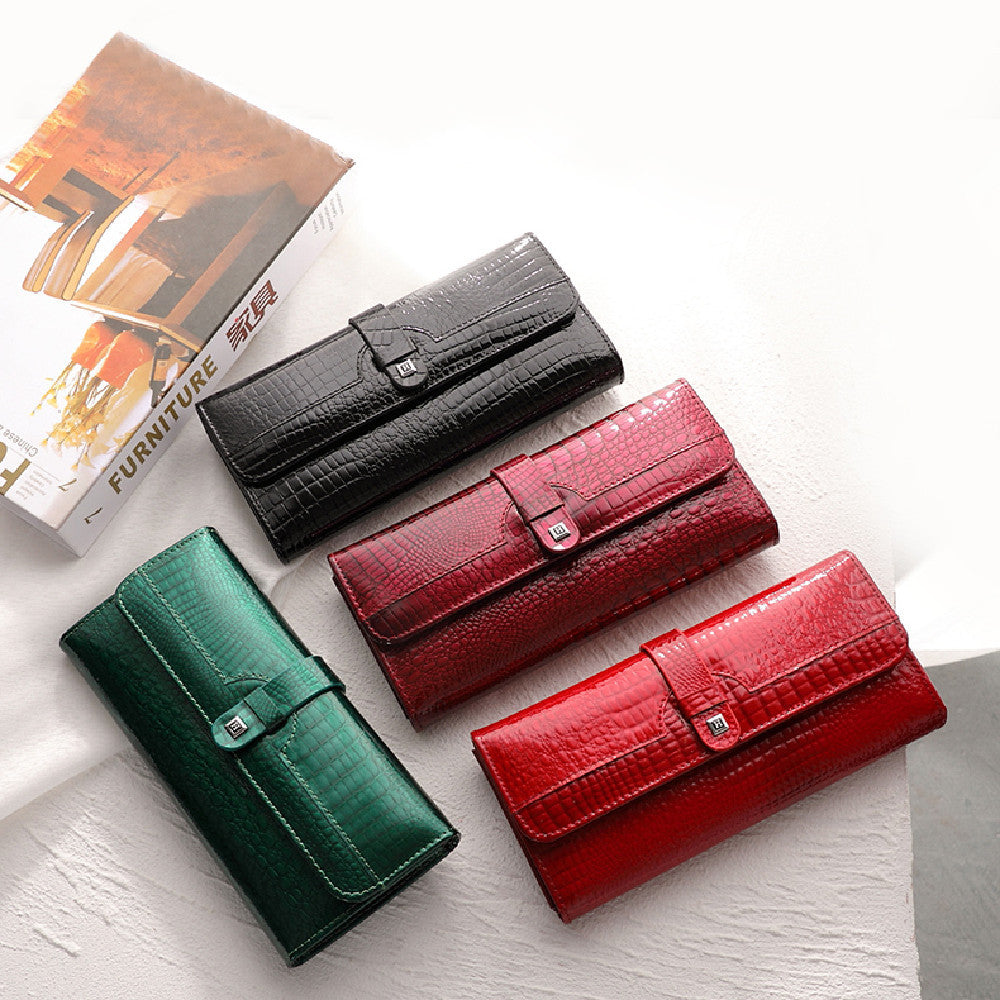 Nouveau portefeuille d'été pour femme en cuir brillant