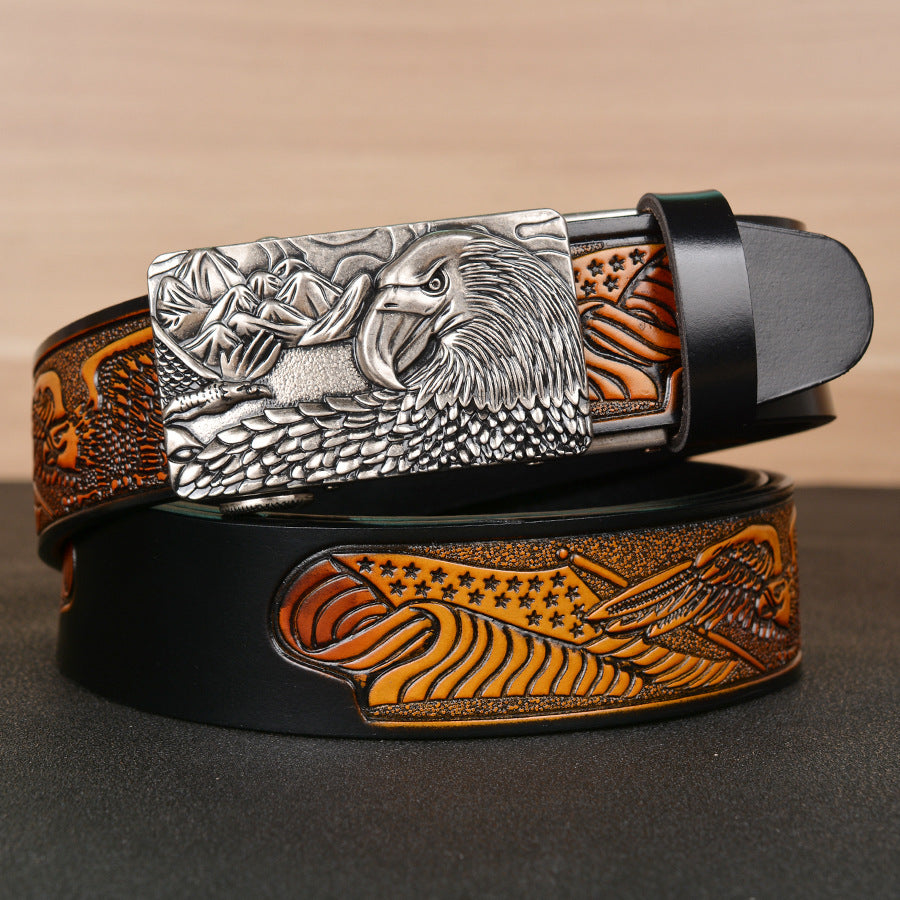 Ceinture de mode masculine Ailes d'aigle en relief