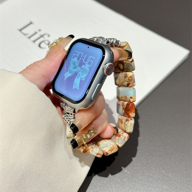 New Natural Stone Plate Strap Bracelet