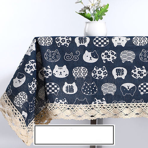 Tissu de nappe en coton et lin pour bureau d'étudiant