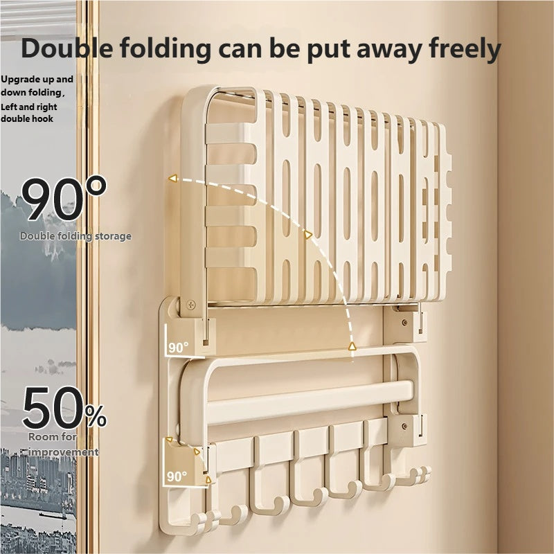 Organisateur de salle de bain en aluminium spatial crème