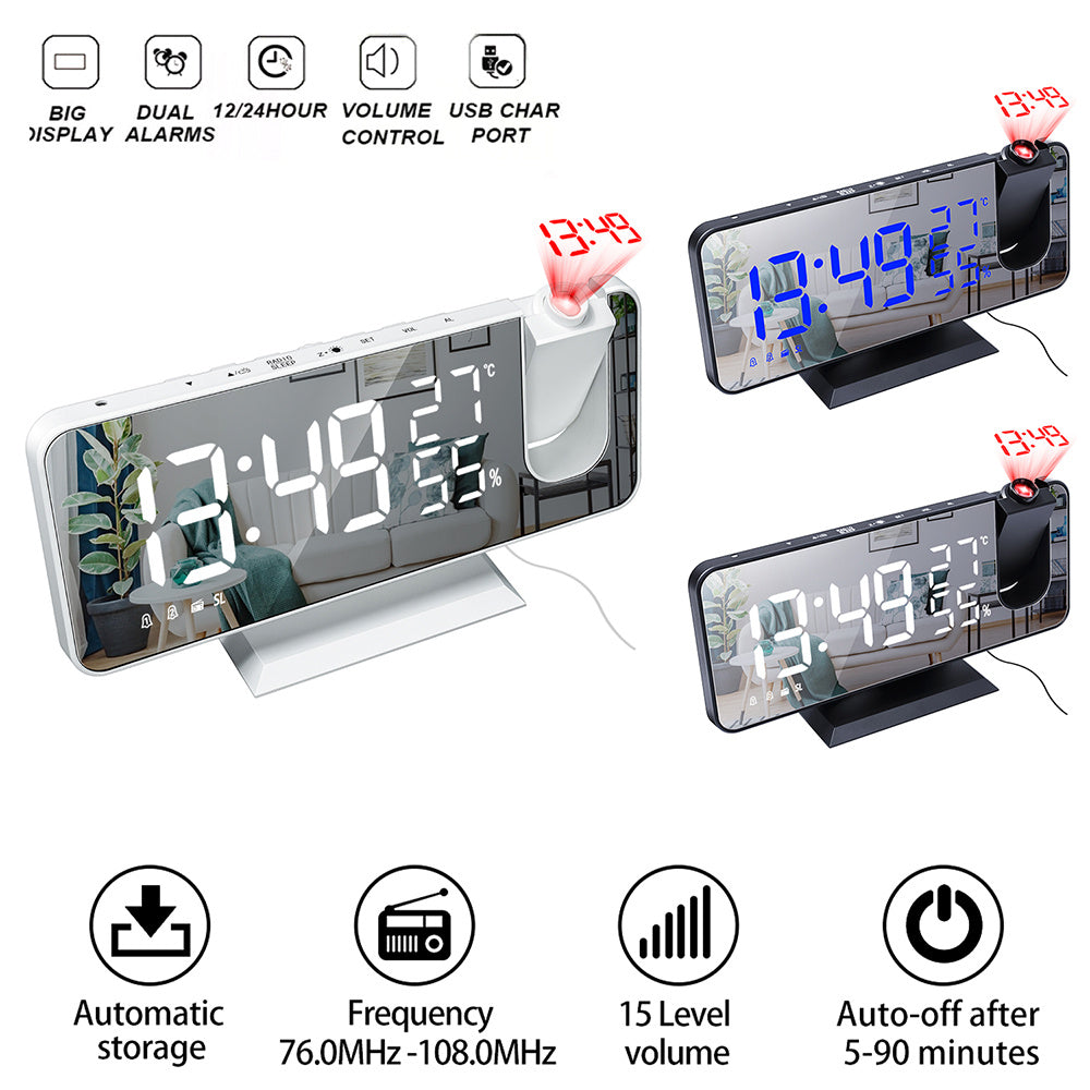 Multifunctional Radio Projection Alarm Clock