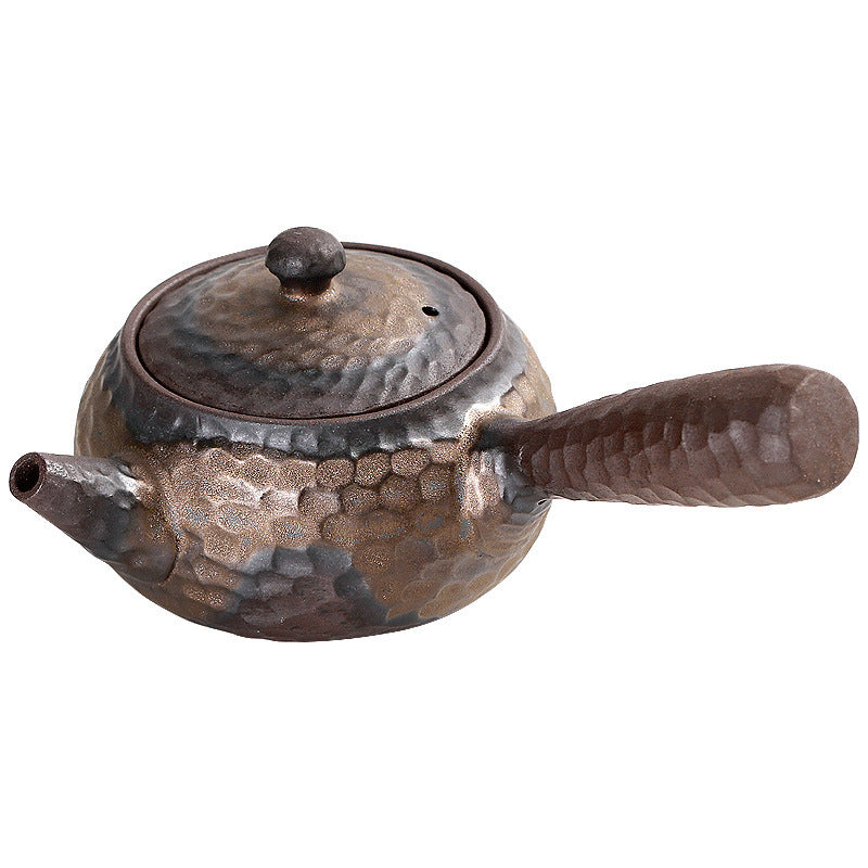 Handmade Rough Pottery Teapot With Hand Bubble Teapot