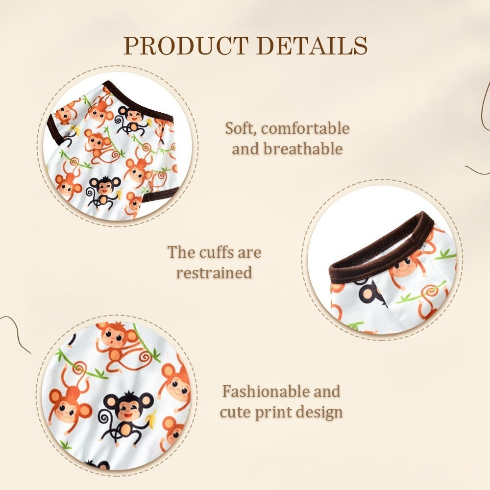 Four-legged Pet Clothing Cute Printed Pet Clothes