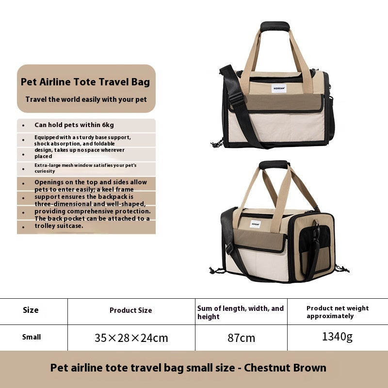 Sac de transport pour chat bandoulière portable pour animaux de compagnie