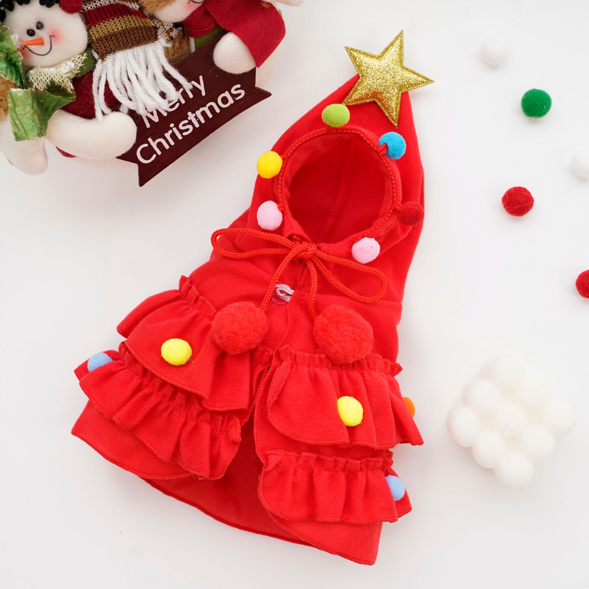 Vêtements pour animaux de compagnie d'automne et d'hiver, cape bicolore de Noël pour animaux, cape et châle pour chien, costume pour animaux