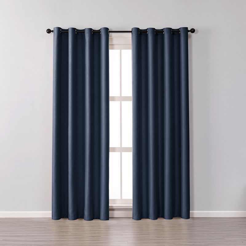 Double Faced Matt Curtain In Living Room And Bedroom