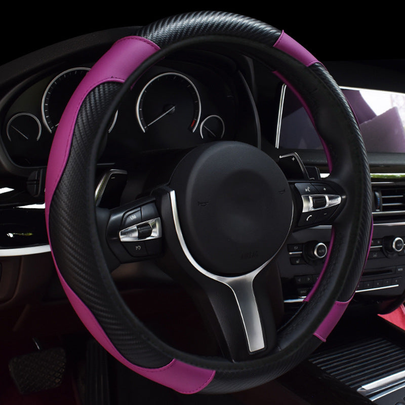 Car Steering Wheel Cover Elastic Rimless Leather