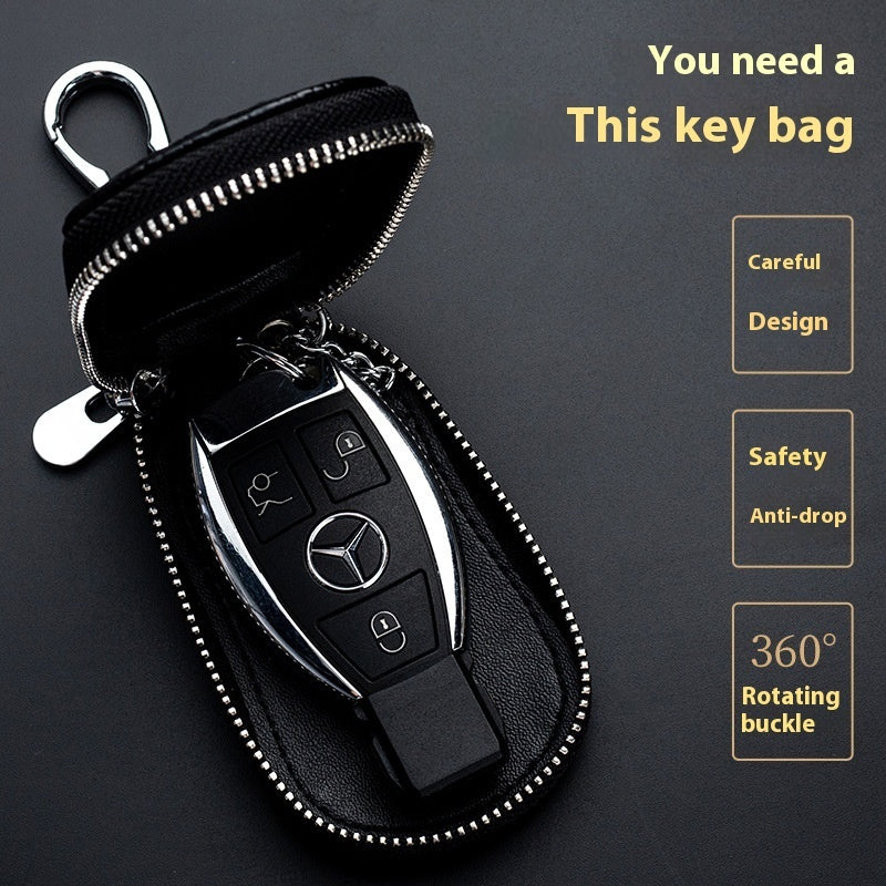 Cowhide Car Key Case Men And Women Genuine Leather Car Key Cover