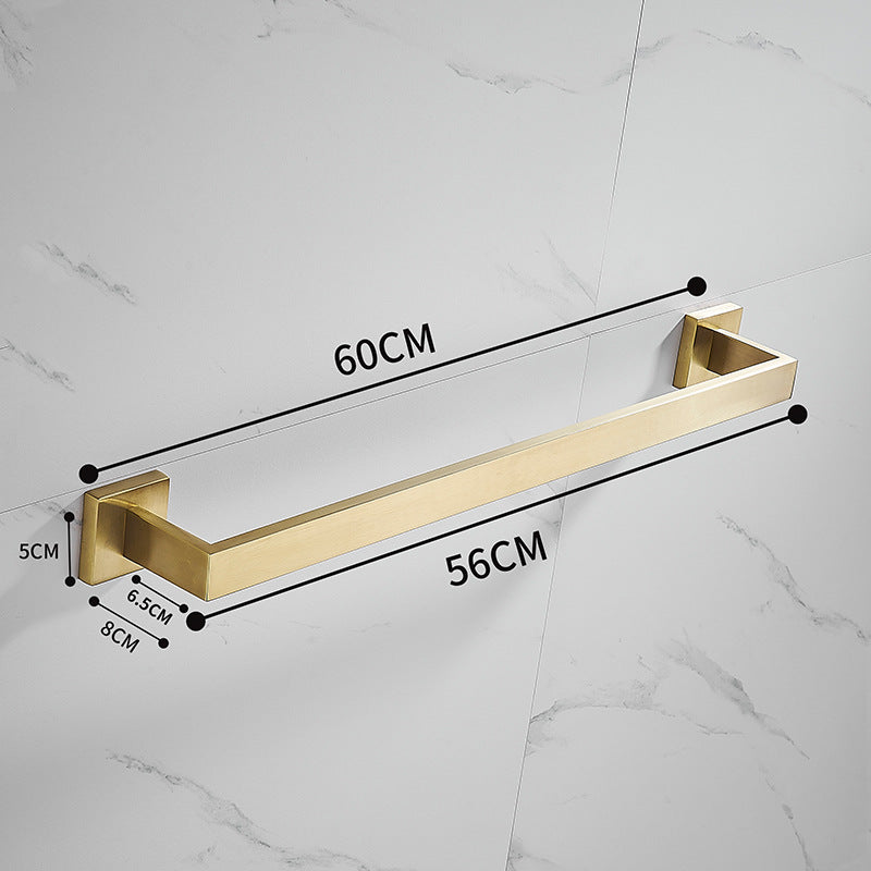 Brushed Gold Bath Towel Rack Bathroom Golden Pendant Set