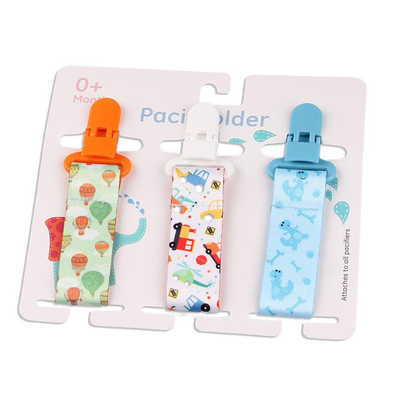 Cartoon Pattern Combination Three Packs Of Baby Pacifier Teether To Prevent Falling