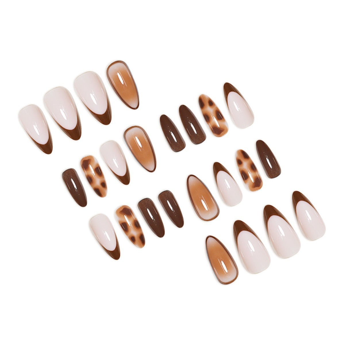 Pêche Manucure portée Patch Blanc Ongle Dégradé Style Désir Pur