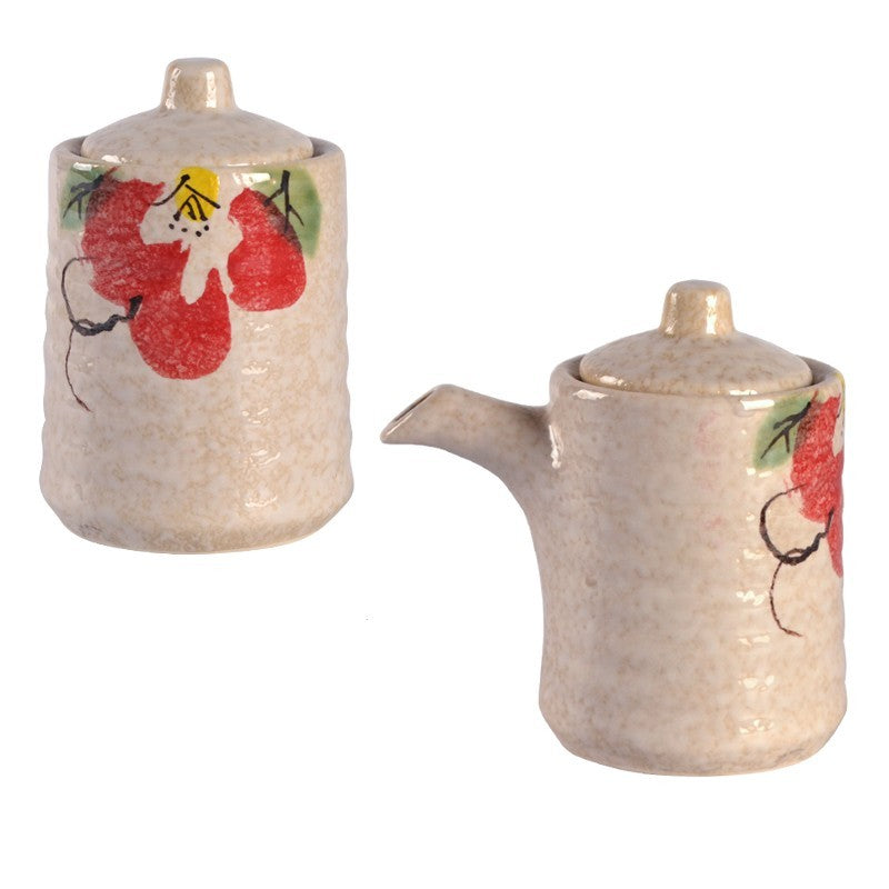 Sauce Soja Assaisonnement Pot d'Huile en Céramique Japonaise Ancienne Simple