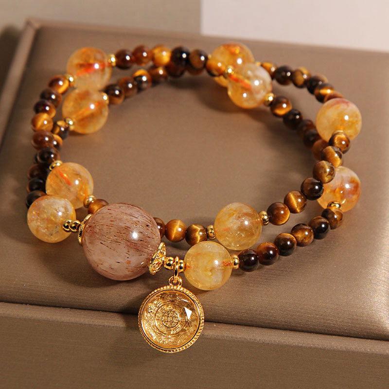 Natural Citrine Tiger-eye Bracelet Women