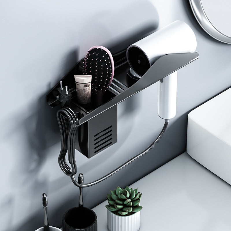 Soporte para secador de pelo para baño, inodoro, colgador de pared sin perforaciones
