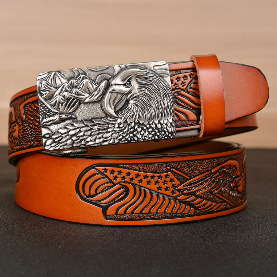 Ceinture de mode masculine Ailes d'aigle en relief