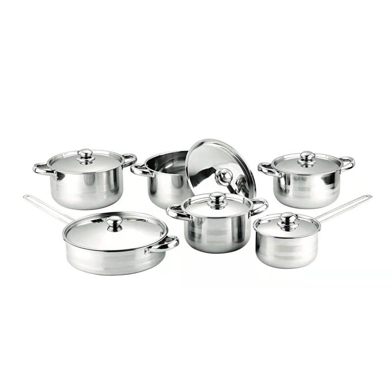 Thickened 15PCs Stainless Steel All Steel Pan Set