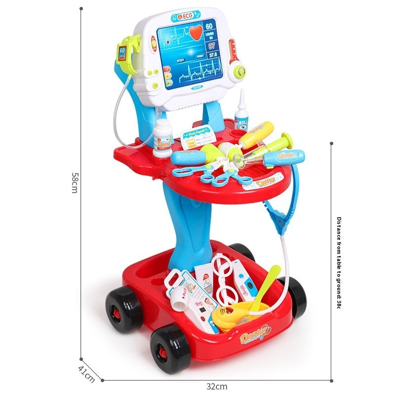 Children Play House Simulation Medicine Box Toy ECG