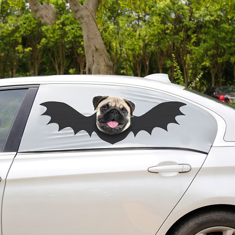 Car Sun Shade Window Cover Sunshade Curtain Car Pet Bat Shading UV Protection Shield Visor Mesh Dust