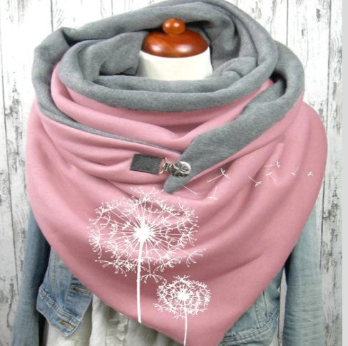 Écharpe Chaude en Coton à Boutons pour Femme (Malaisie)
