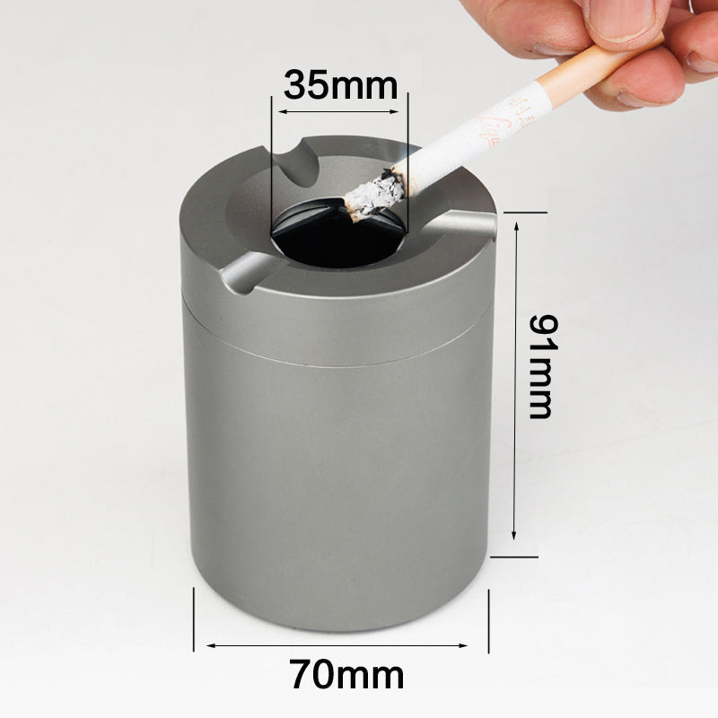 Cendrier Ménager Minimaliste en Acier Inoxydable Anti-Cendres