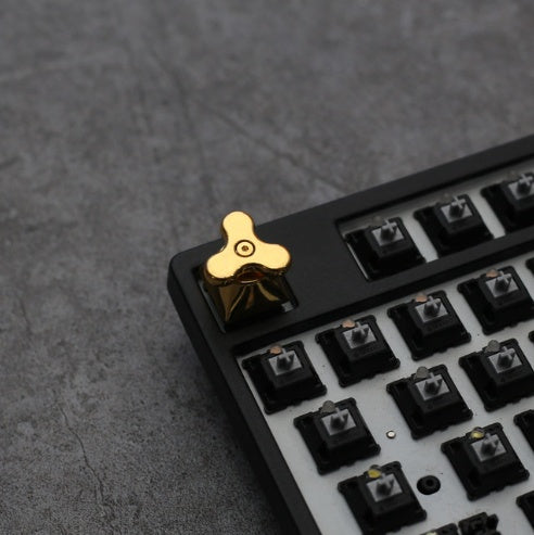 Diy Keycap Single Gyro Metal Keycap Mechanical Keyboard Cross Shaft Universal Single