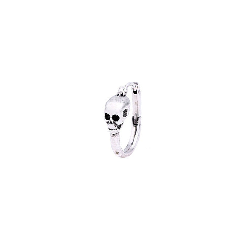 Gothic Punk & Rock Skull Earrings Cool Handsome Street Hip-hop Retro Ear Clip Personality Men And Women