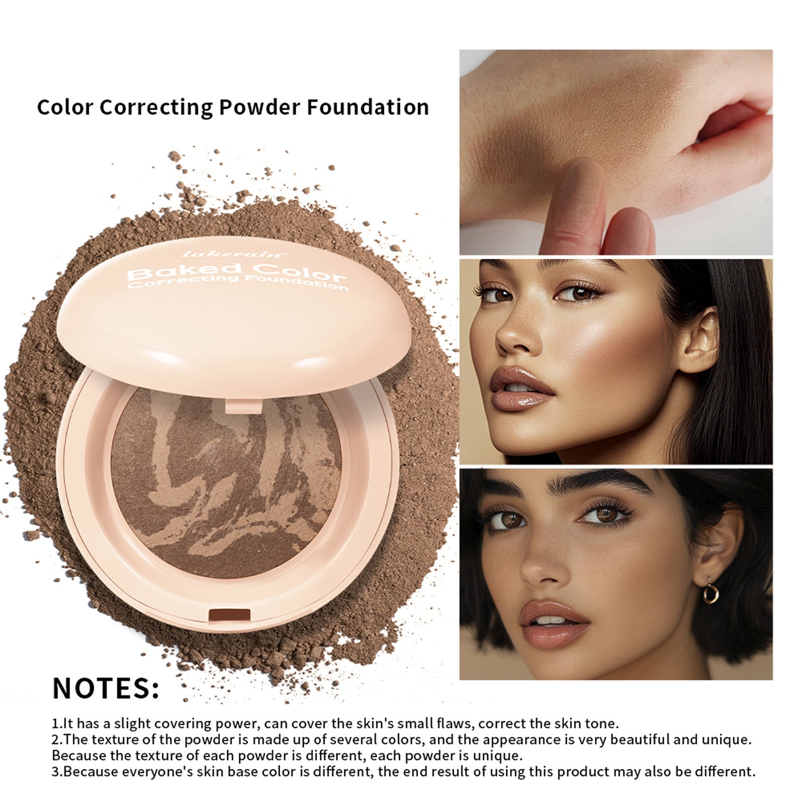 Poudre Bronzante Blush Illuminateur pour Ombre Naturelle du Nez