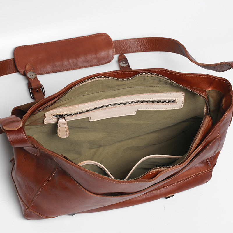Men's Retro Leather Shoulder Bag