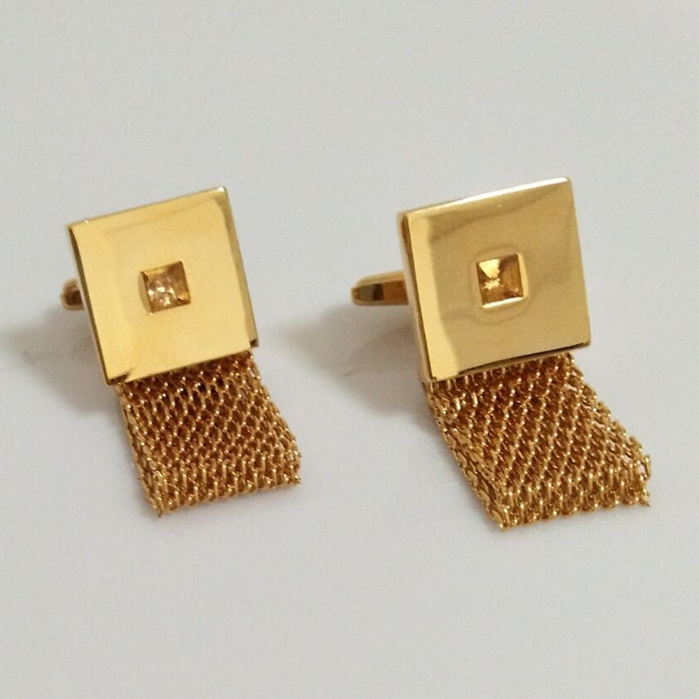 Boutons de manchette spéciaux pour chemise française, avec chaîne