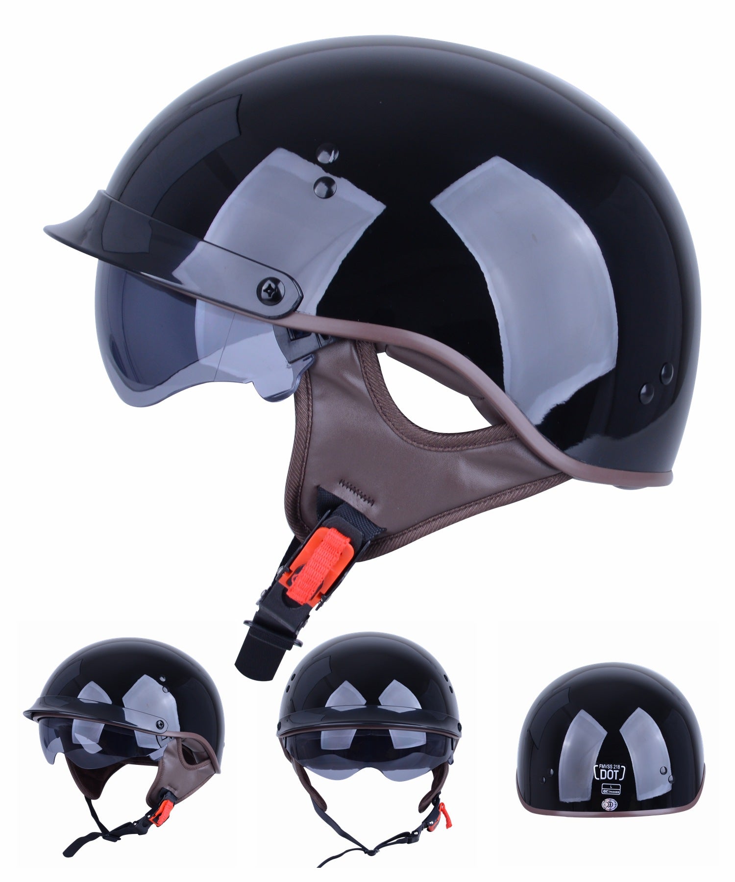 Retro Motorcycle Four-season Men's Harley Riding Helmet
