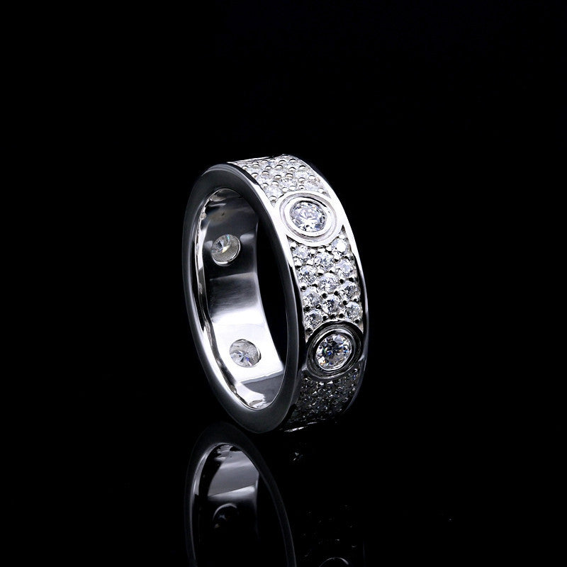 Women's Fashion Stainless Steel Wide Version Titanium Steel Ring