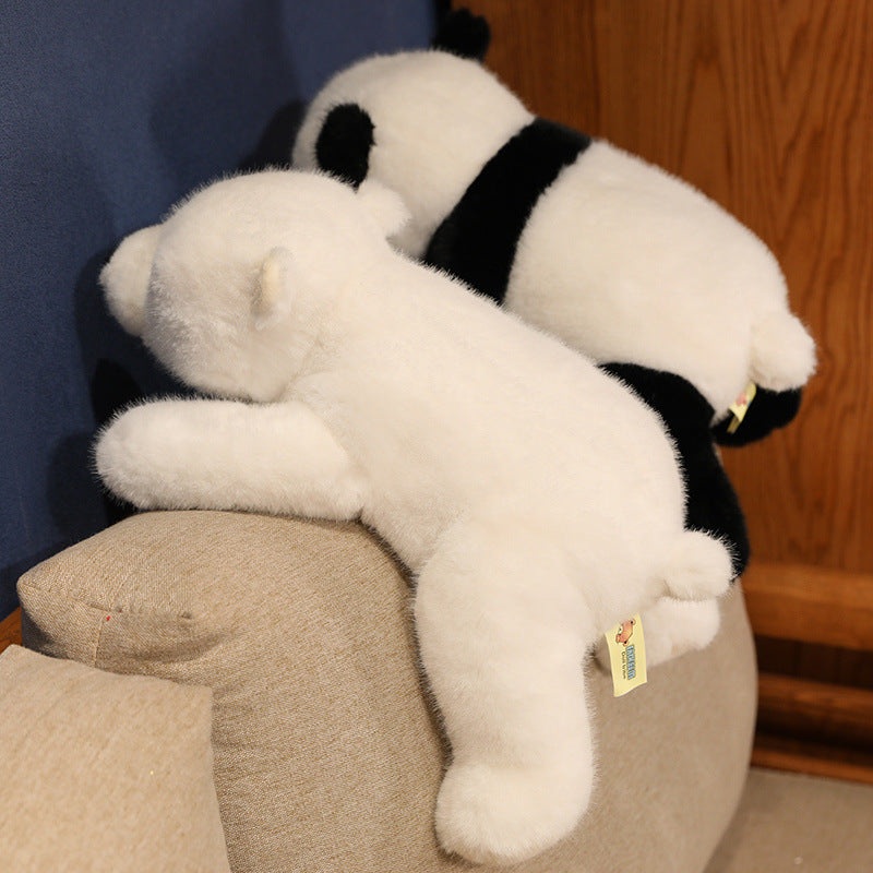 Mignonne poupée oreiller de couchage pour enfants, poupée en peluche style allongé