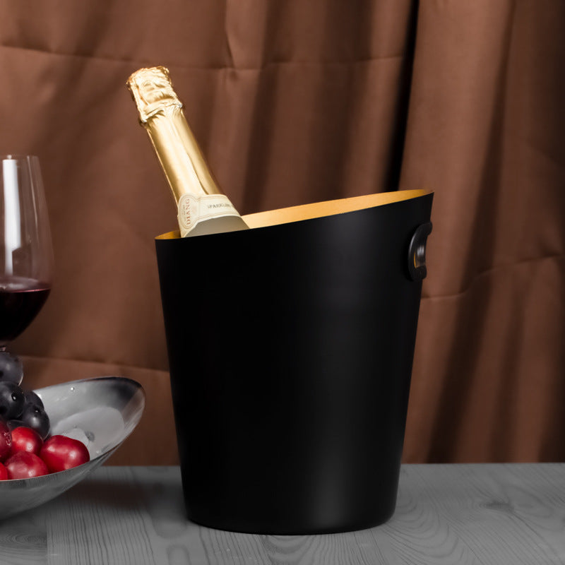 Seau à glace incliné en acier inoxydable Seau à bière domestique