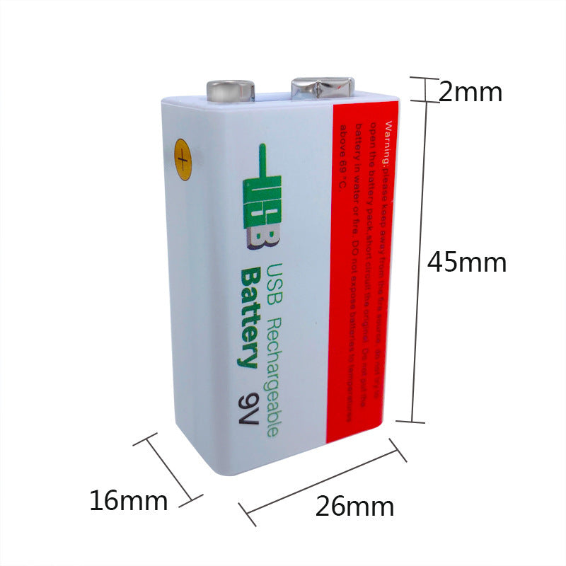 Batterie rechargeable lithium-ion 9V pour multimètre