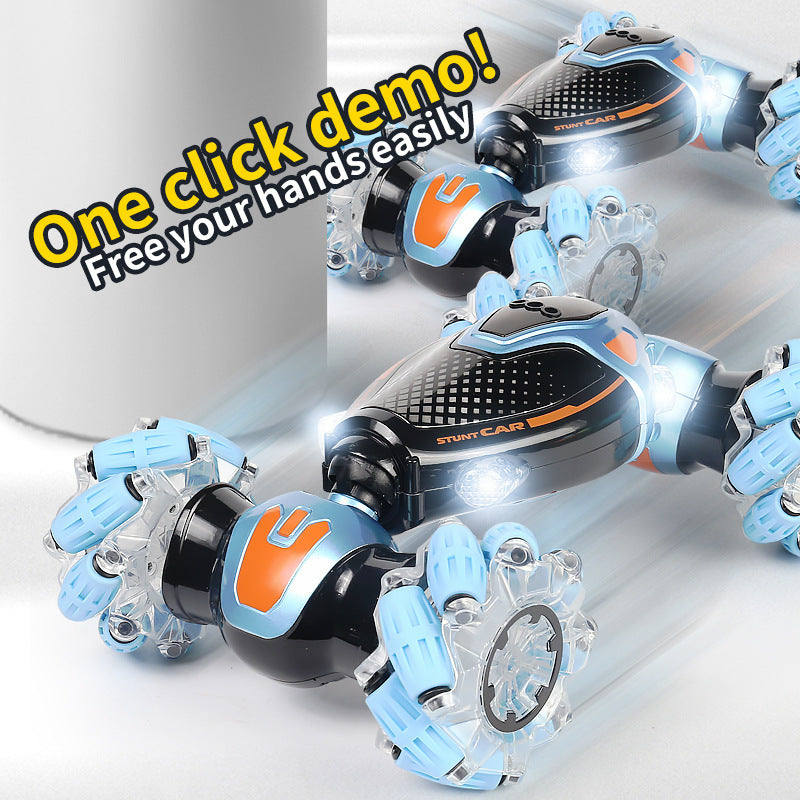 Twist Side Walking Stunt Remote Control Car Light Gesture Induction Deformation Drift Car Children's Car Boy Toy