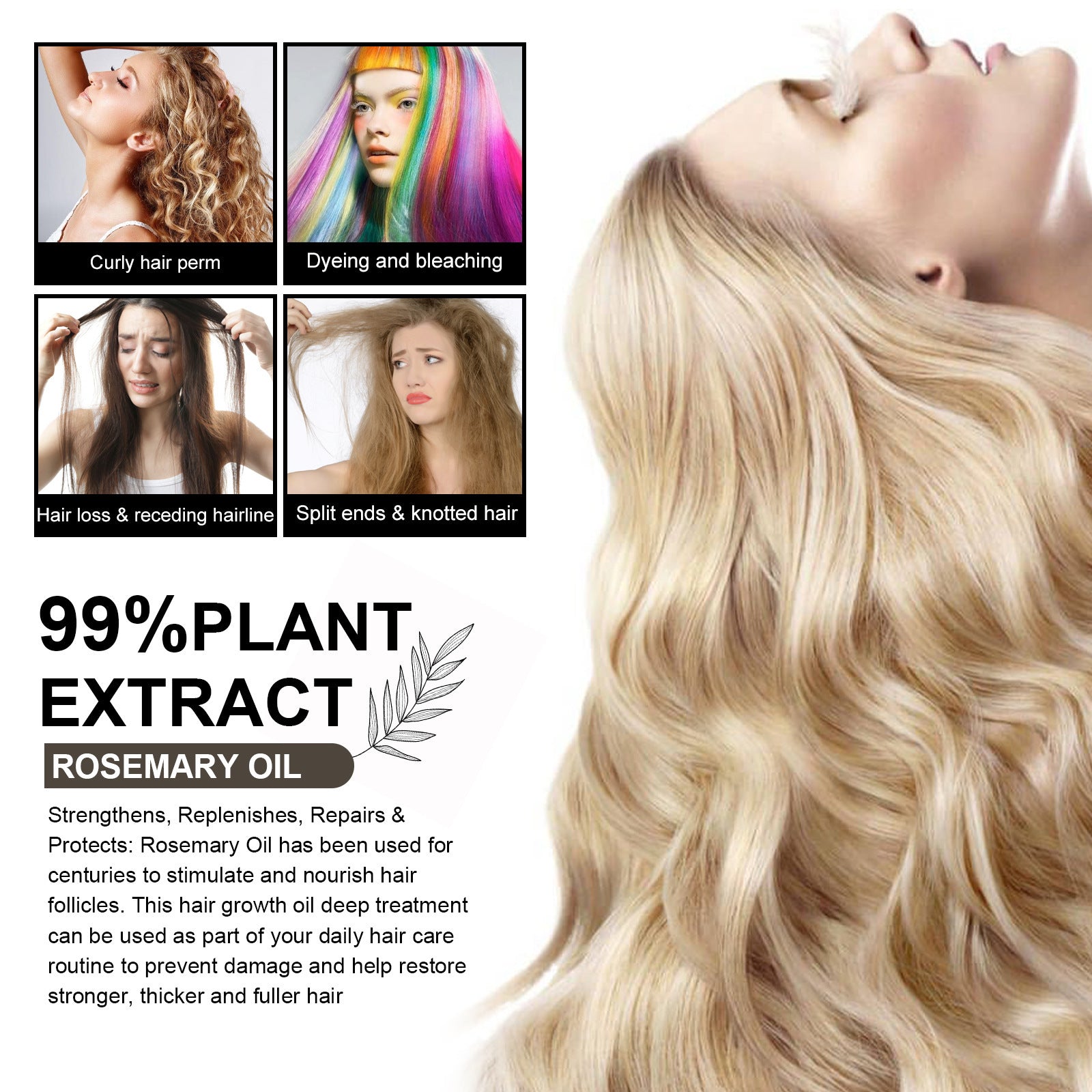 Cheveux Denses Soins Doux Réparateur Qualité Cheveux Abîmés Pointes Sèches Et Frisées