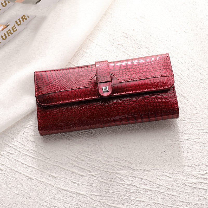 Nouveau portefeuille d'été pour femme en cuir brillant