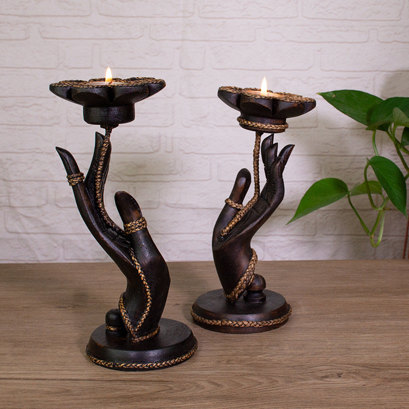 Bougeoir Bergamote en Bois Massif pour Salon, Restaurant et Hôtel