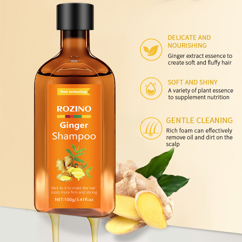 Shampooing au gingembre anglais Anti-démangeaisons Rafraîchissant Contrôle du sébum Anti-pelliculaire et Fixation des cheveux