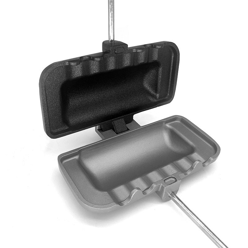 Poêle à sandwichs double face antiadhésive pliable pour gril, poêle à frire pour pain grillé, machine à petit-déjeuner, appareil à crêpes