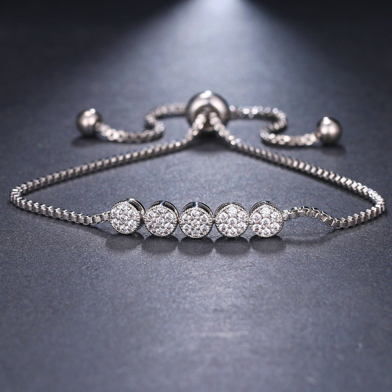 Fashion round heart zircon bracelet