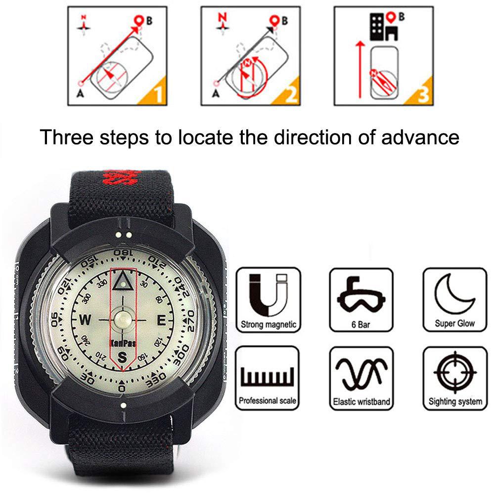 Boussole de sport de plein air de style montre